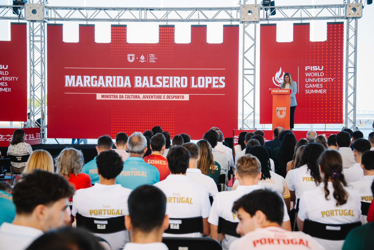 margaridalopes's tweet image. 💪🇵🇹 Foi oficialmente apresentada a Missão Portuguesa aos Jogos Mundiais Universitários Rhine-Ruhr 2025!
Um momento marcante para uma geração de atletas que parte com ambição, espírito de equipa e o compromisso de representar Portugal ao mais alto nível.
#Portugal #RhineRuhr2025