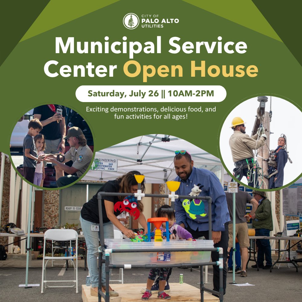 Less than two weeks to go! The City of Palo Alto Utilities' Municipal Service Open House is next weekend. Join us for an educational experience for all ages, complete with captivating demonstrations, delicious food, and free ice cream! Learn more at paloalto.gov/mscopenhouse