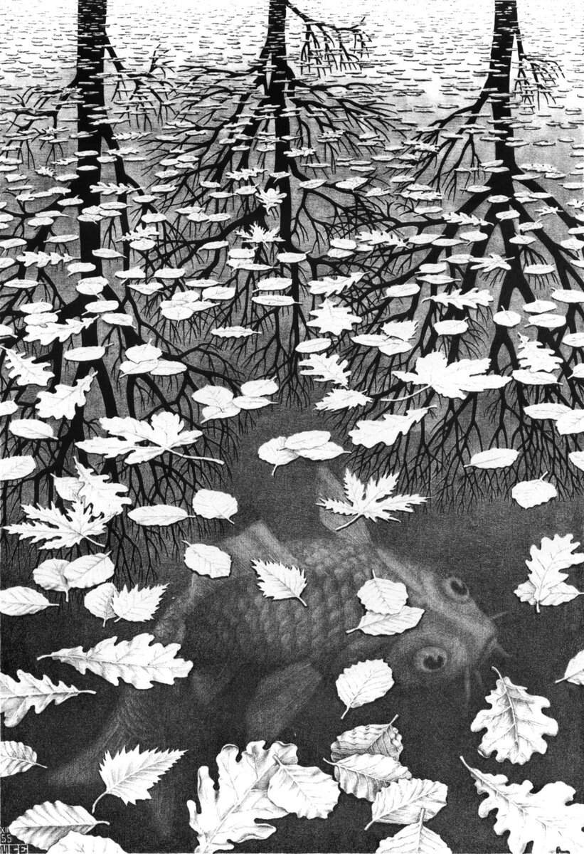 Three Worlds #artbots #escher