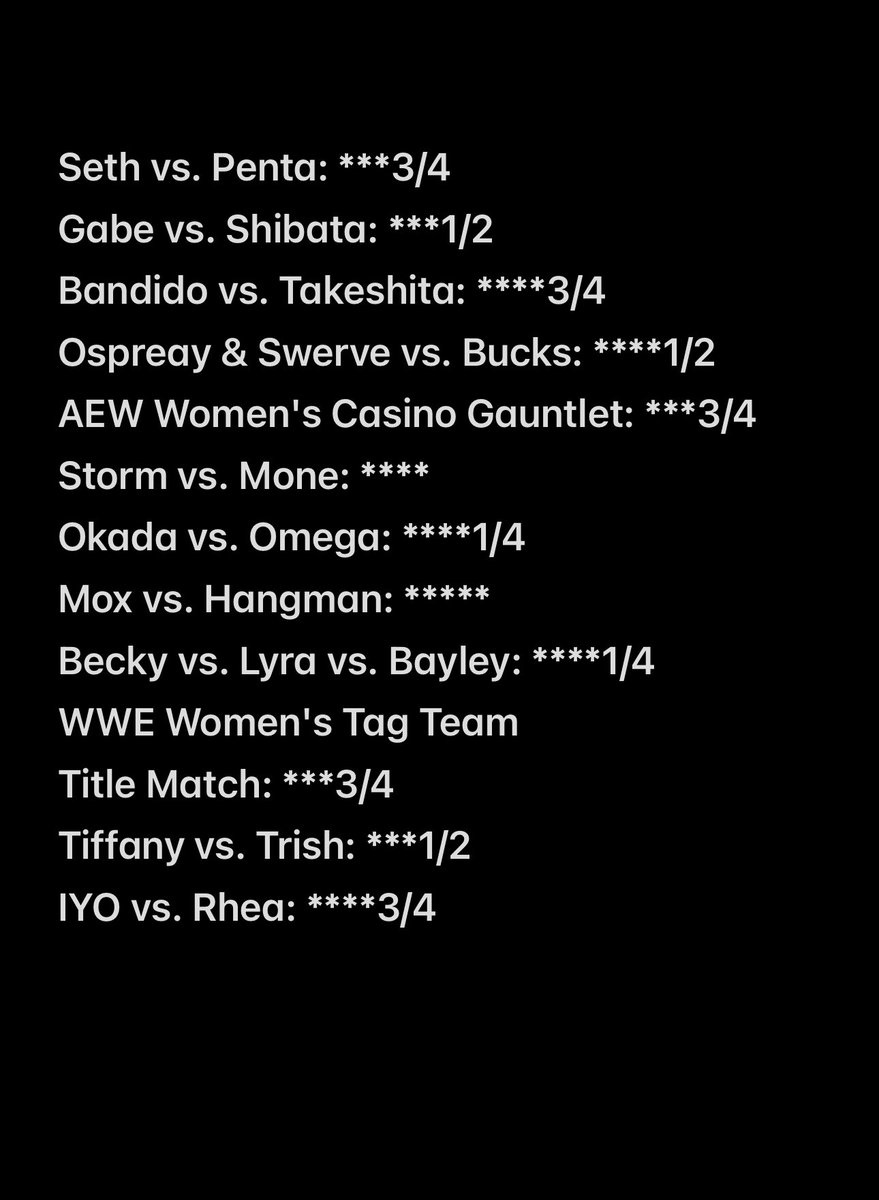 AjMania01's tweet image. Wrestling matches I enjoyed watching last week: