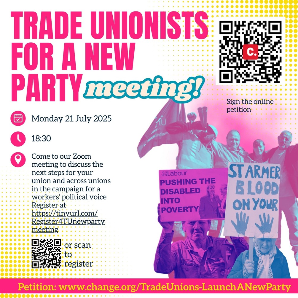 CovSocialists's tweet image. In just a few days trade unionists and socialists will have be meeting to discuss the fight for a new mass working-class party ✊
Sign up at tinyurl.com/Register4TUnew…
FB Event - facebook.com/events/2786834…