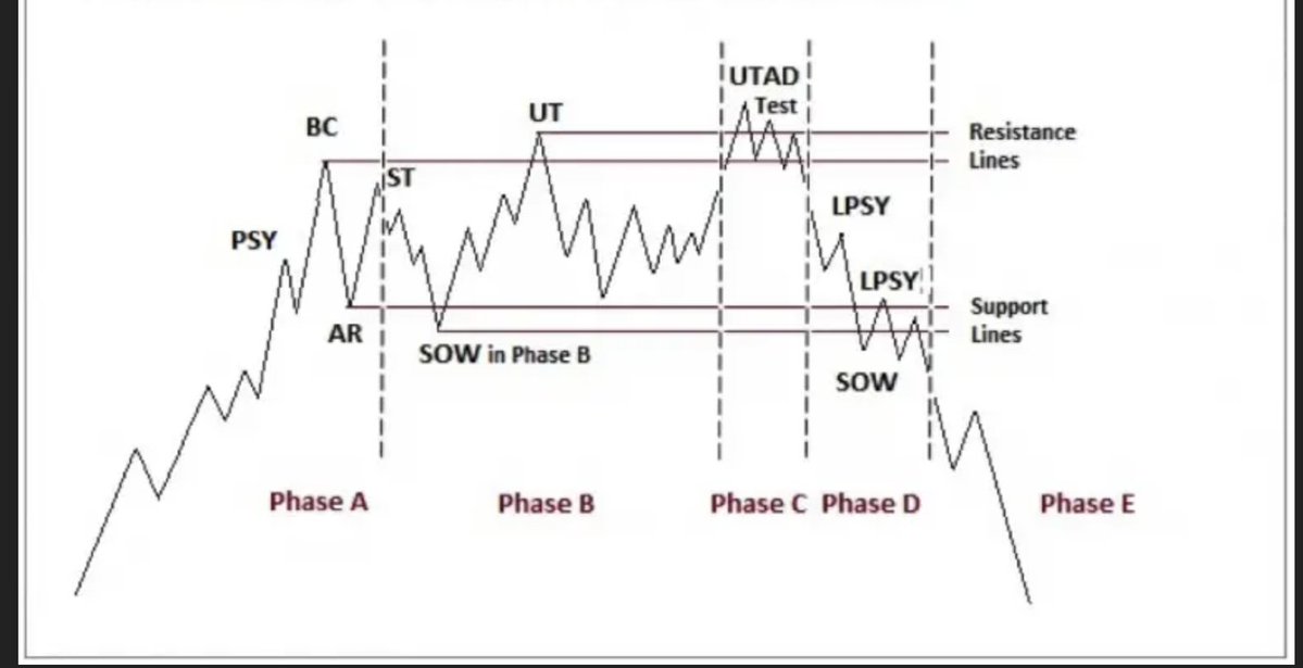 Wyckoff Distribution Pattern

Take a look at this and then take a look at recent SPY on a lower time frame