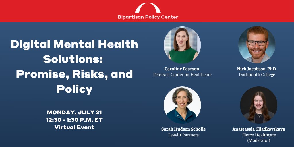 Peterson Health Technology Institute (PHTI) (@peterson_hti) on Twitter photo The use of AI and digital tools in mental health care is growing fast—but can we ensure that this promising technology is safe and effective?
Digital mental health tools are advancing fast—but policy is still catching up. <a href="/CF_Pearson/">Caroline Pearson</a> will be part of a virtual discussion on how The use of AI and digital tools in mental health care is growing fast—but can we ensure that this promising technology is safe and effective?
Digital mental health tools are advancing fast—but policy is still catching up. <a href="/CF_Pearson/">Caroline Pearson</a> will be part of a virtual discussion on how