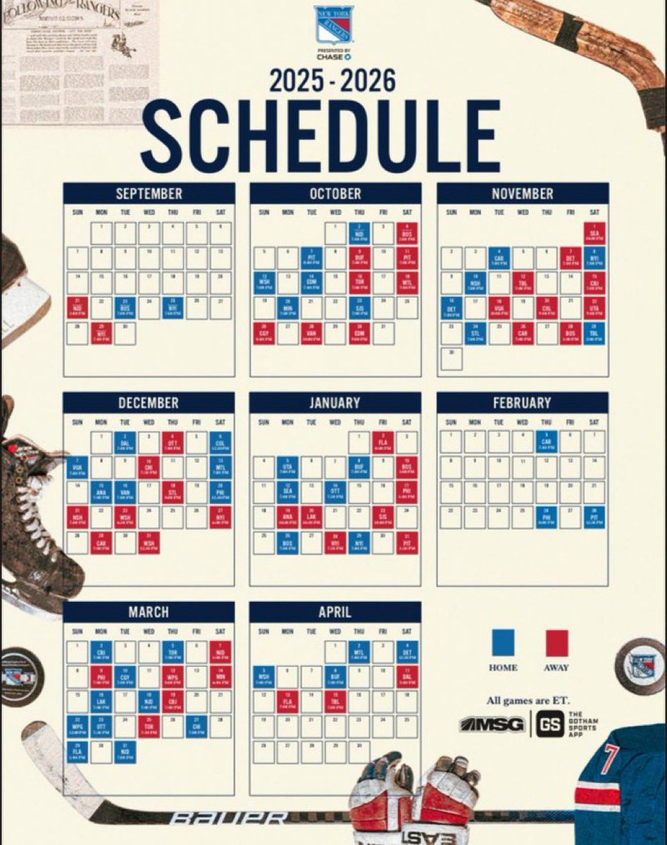 8 back to backs

Winter Classic 1/2 in Miami is going to be electric

@ DAL @ FLA @ TBA is a gauntlet to end the season

83 days until opening night 

LGR!