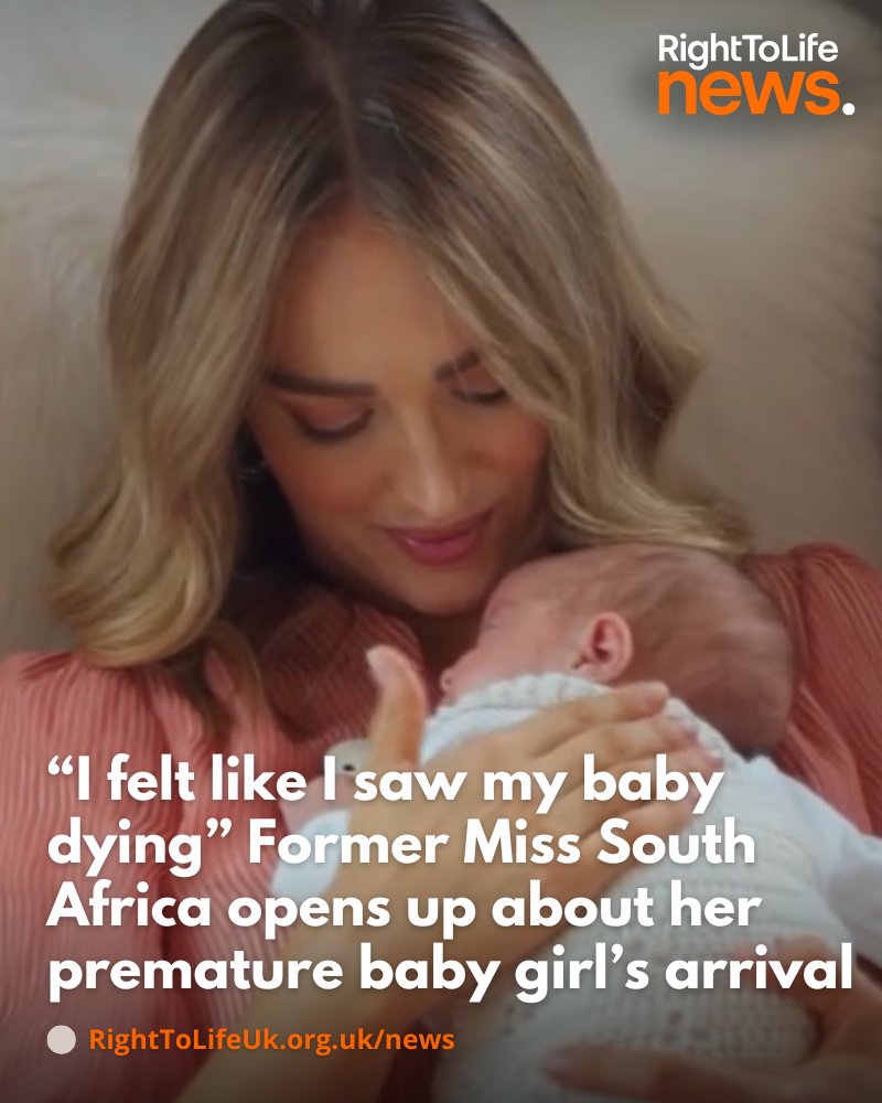 RightToLifeUK's tweet photo. Born at 31 weeks and weighing just 1.1kg, baby Rein spent 66 days in intensive care, before her mum, former Miss South Africa, was able to take her home.💗 Read the full article here: https://t.co/Azv16msUlS https://t.co/iXoCsExdMI
