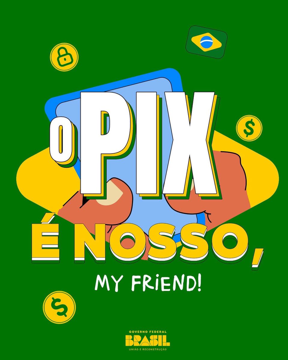 O PIX é do Brasil e dos brasileiros! 🇧🇷

Parece que nosso PIX vem causando um ciúme danado lá fora, viu? 🤔 Tem até carta reclamando da existência do nosso sistema Seguro, Sigiloso e Sem taxas.
 
Só que o Brasil é o quê? Soberano. E tem muito orgulho dos mais de 175 milhões de