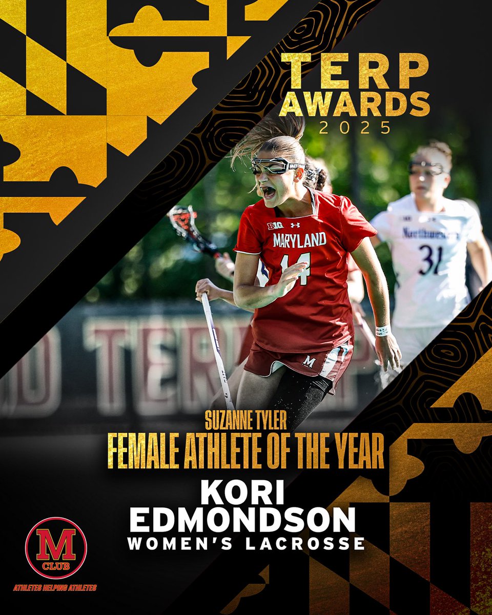 MarylandWLax's tweet image. Kori Edmondson is your Maryland Female Student-Athlete of the Year!
#TerpAwards25 🐢🏆