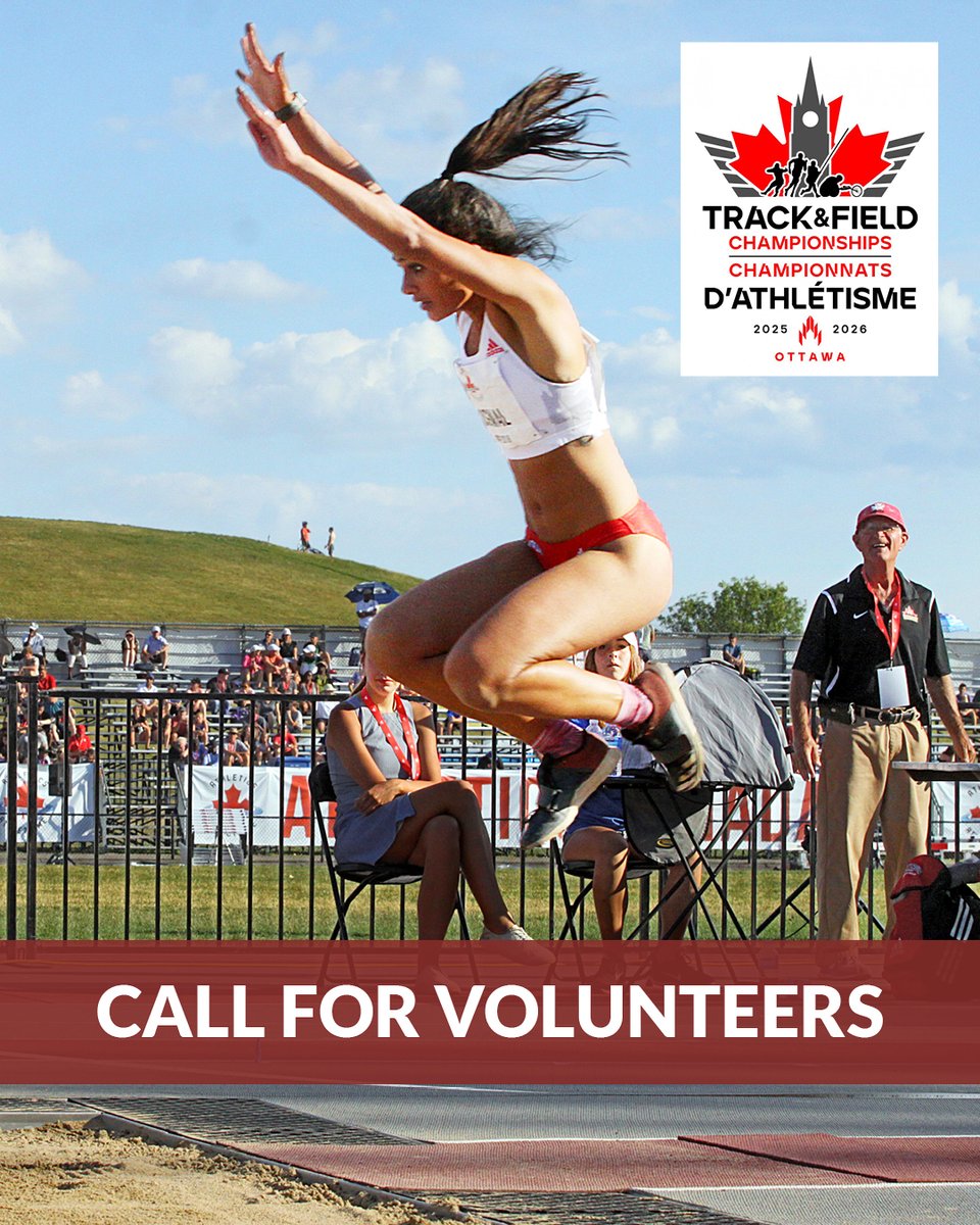 Ottawa Sport Council (@sportottawa) on Twitter photo The 2025 <a href="/AthleticsCanada/">Athletics Canada</a> Championships are coming up Jul 30βAug 3 in town!
The event will require 100+ volunteers for each day of competition, plus prep/takedown days. You can signal your interest in volunteering to the <a href="/OttawaLionsTFC/">Ottawa Lions TFC</a>'s committee at:
docs.google.com/forms/d/e/1FAIβ¦ The 2025 <a href="/AthleticsCanada/">Athletics Canada</a> Championships are coming up Jul 30βAug 3 in town!
The event will require 100+ volunteers for each day of competition, plus prep/takedown days. You can signal your interest in volunteering to the <a href="/OttawaLionsTFC/">Ottawa Lions TFC</a>'s committee at:
docs.google.com/forms/d/e/1FAIβ¦