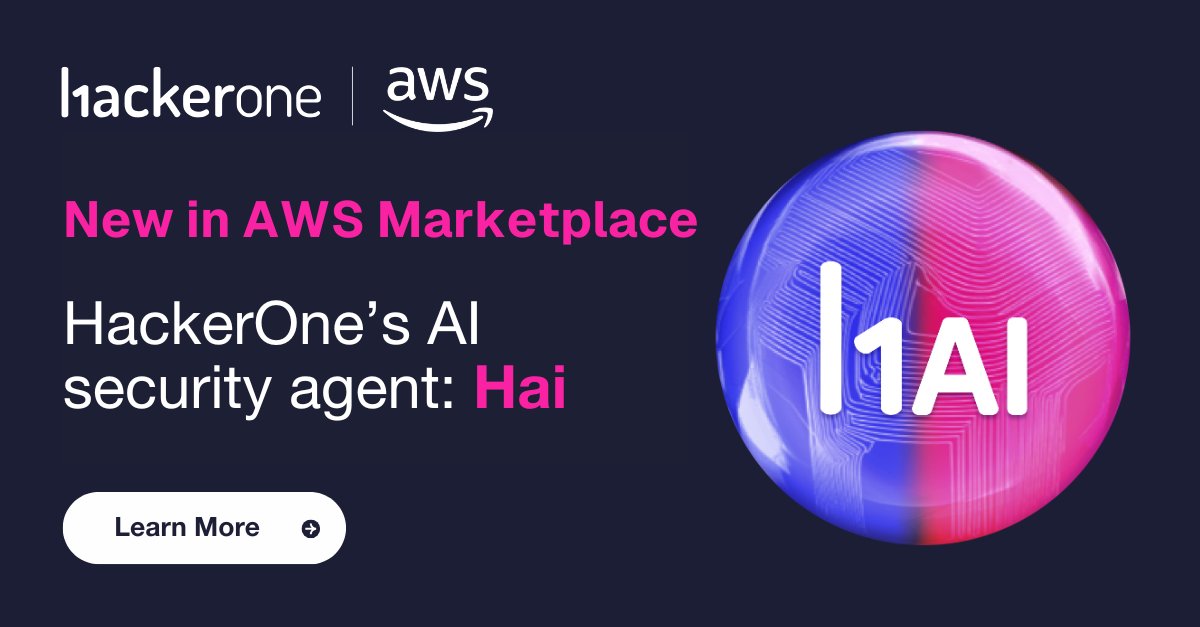 Hacker0x01's tweet image. 🎉 Security teams can now find Hai, HackerOne’s AI agent, in AWS Marketplace.
Hai provides:
✅ Up to 75% faster vulnerability validation
✅ 20-30% better coordination time
✅ Smarter & faster vulnerability remediation with secure, AI-powered insights—right inside the HackerOne…