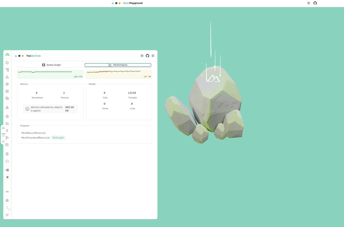 alvarosabu's tweet image. 🤓 Reworking the @tresjs_dev nuxt module devtools
TresJS v5 and @nuxt_js v4 are gonna be best pals!
