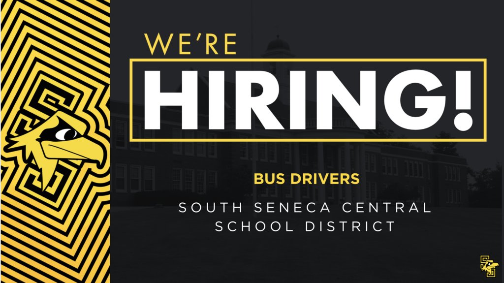 We are hiring for vacancies of three full-time bus drivers.

You can apply here: seneca-portal.mycivilservice.com