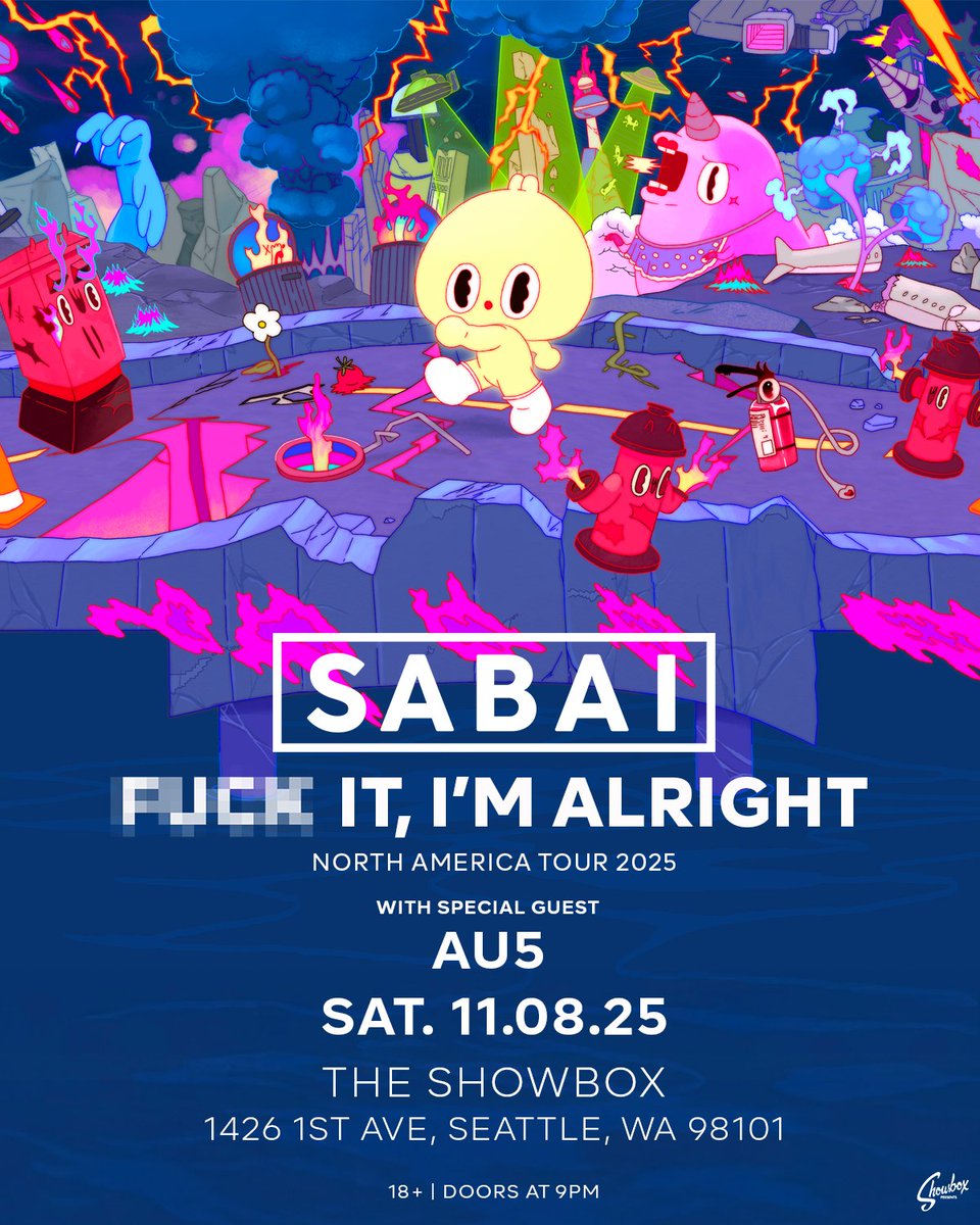 Just Announced: SABAI is coming to The Showbox on Saturday, November 8th with AU5. Tickets on sale this Friday at 10am.