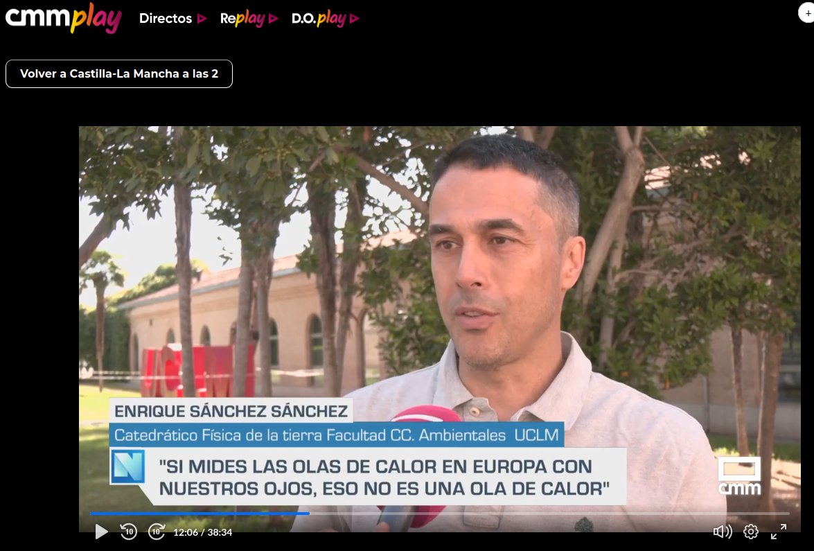 enrique sanchez (@esanchezsanchez) on Twitter photo Las #olasdecalor explicadas en las noticias de las 14h en <a href="/CMM_es/">Castilla-La Mancha Media</a>, cómo se definen en cada país o región, la importancia de las mínimas, su duración, severidad, intensidad... <a href="/MOMACGROUP/">MOMAC</a> <a href="/UCLMdivulga/">UCLMdivulga</a> <a href="/MAmbBioquimUCLM/">Facultad CC. Ambientales y Bioquímica - UCLM 🥼🥾</a> <a href="/MAmbBioquimUCLM/">Facultad CC. Ambientales y Bioquímica - UCLM 🥼🥾</a>: cmmedia.es/play/tv/castil… Las #olasdecalor explicadas en las noticias de las 14h en <a href="/CMM_es/">Castilla-La Mancha Media</a>, cómo se definen en cada país o región, la importancia de las mínimas, su duración, severidad, intensidad... <a href="/MOMACGROUP/">MOMAC</a> <a href="/UCLMdivulga/">UCLMdivulga</a> <a href="/MAmbBioquimUCLM/">Facultad CC. Ambientales y Bioquímica - UCLM 🥼🥾</a> <a href="/MAmbBioquimUCLM/">Facultad CC. Ambientales y Bioquímica - UCLM 🥼🥾</a>: cmmedia.es/play/tv/castil…