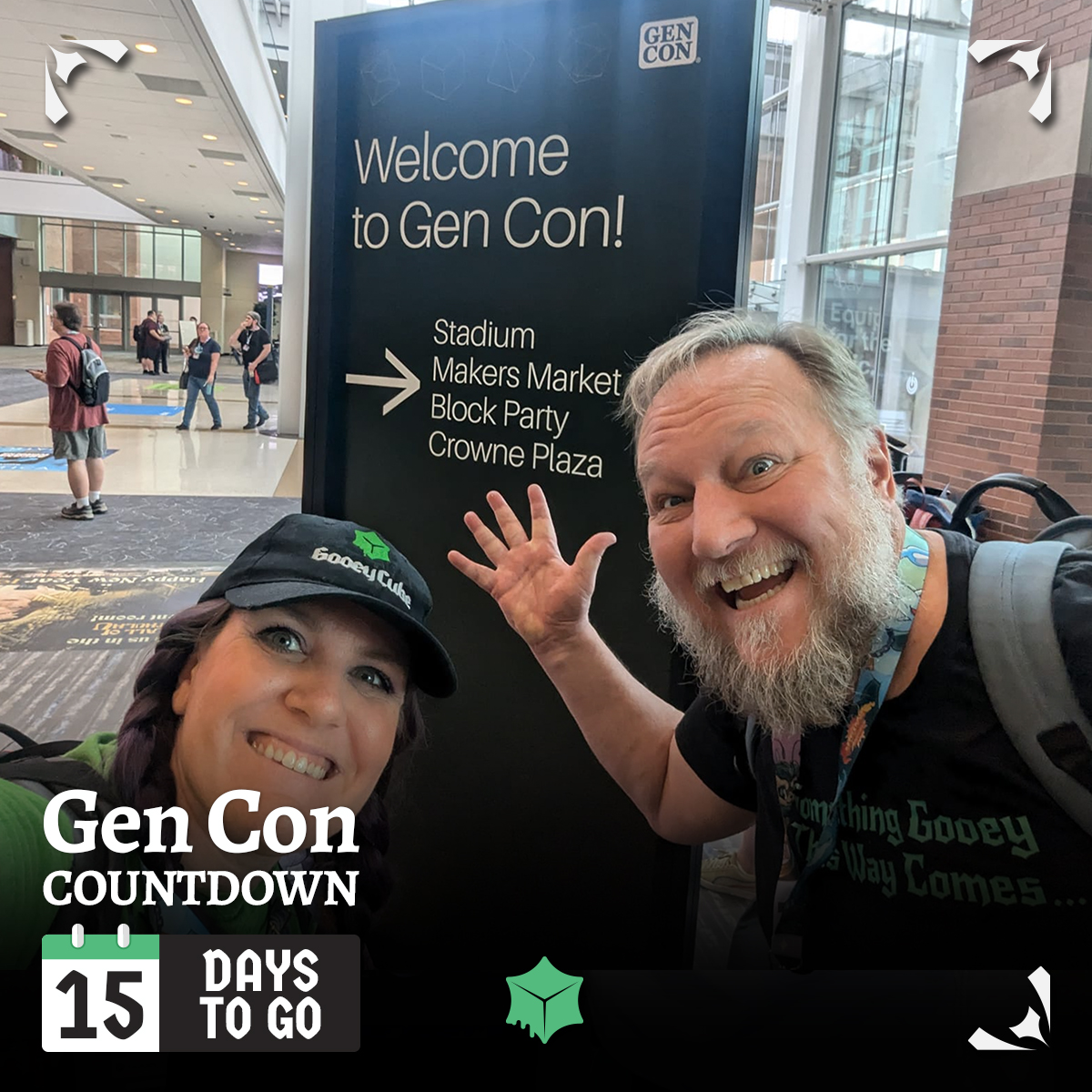 Gooey Cube is bringing all the thrills to Gen Con with epic game rooms, luxe suites, and mega-events. Imagine months of plotting and scheming, all leading to one unforgettable weekend. Dive in and be part of this awesome gaming community. Look for the green shirts!