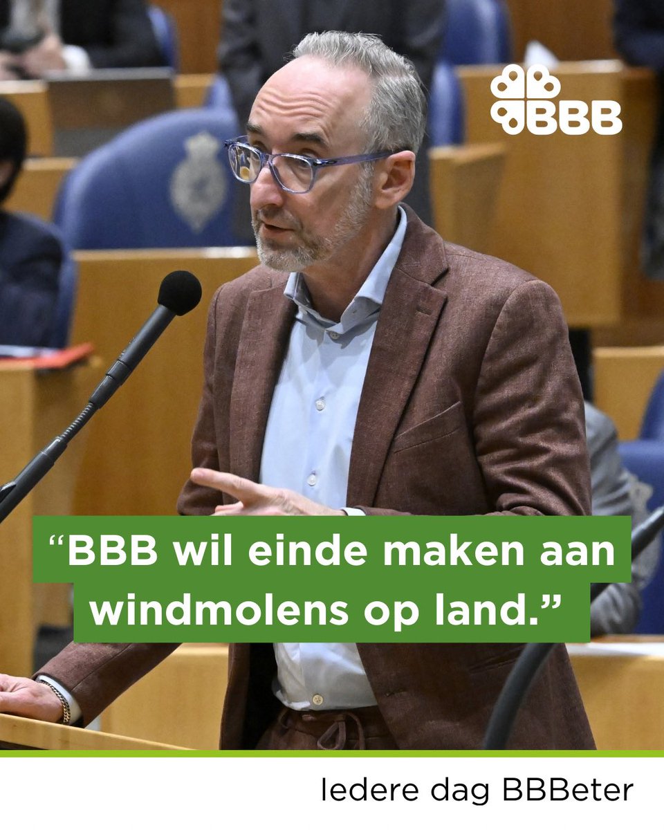 BoerBurgerB's tweet image. βBBB wil een einde maken aan nieuwe #windmolens op land Γ©n die op zee beperken,β zegt @HenkVermeer. βGoed dat het kabinet nu eindelijk op de rem trapt β maar wat BBB betreft gaan we nog veel verder.β
π De ongeremde uitbreiding van windparken op zee wordt eindelijk bijgesteld.β¦