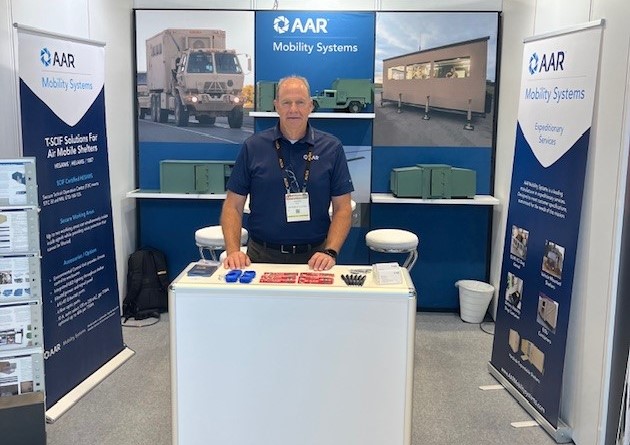 Visit AAR Mobility Systems at LANDEURO in Wiesbaden, Germany, today and tomorrow, July 17!  
 
Stop by booth 104 to learn about our expeditionary services, including our T-SCIF certifiable expandable and static shelters. 
 
Whatever the mission requires, our lightweight,