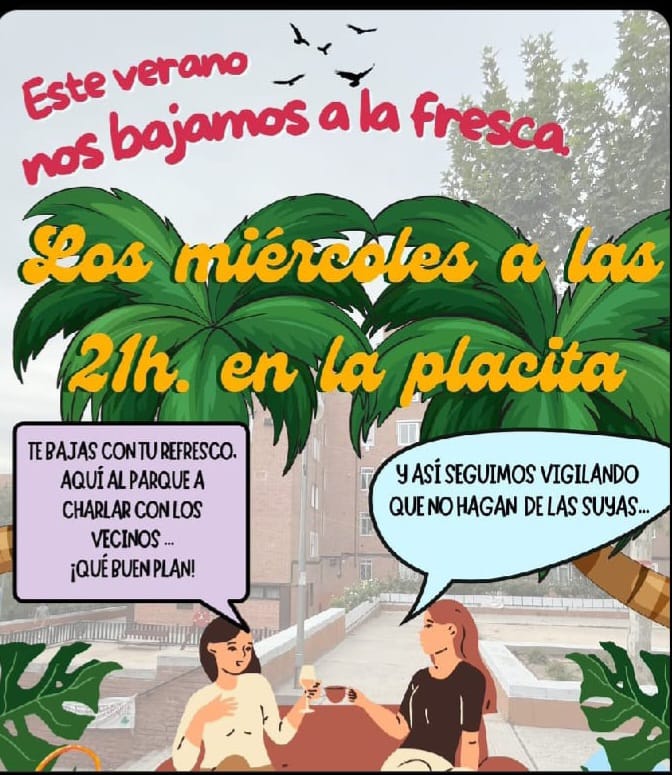 Os recordamos que sigue habiendo miércoles a la fresca!!🤗
Bajar todos con vuestros abanicos y bebidas‼️‼️