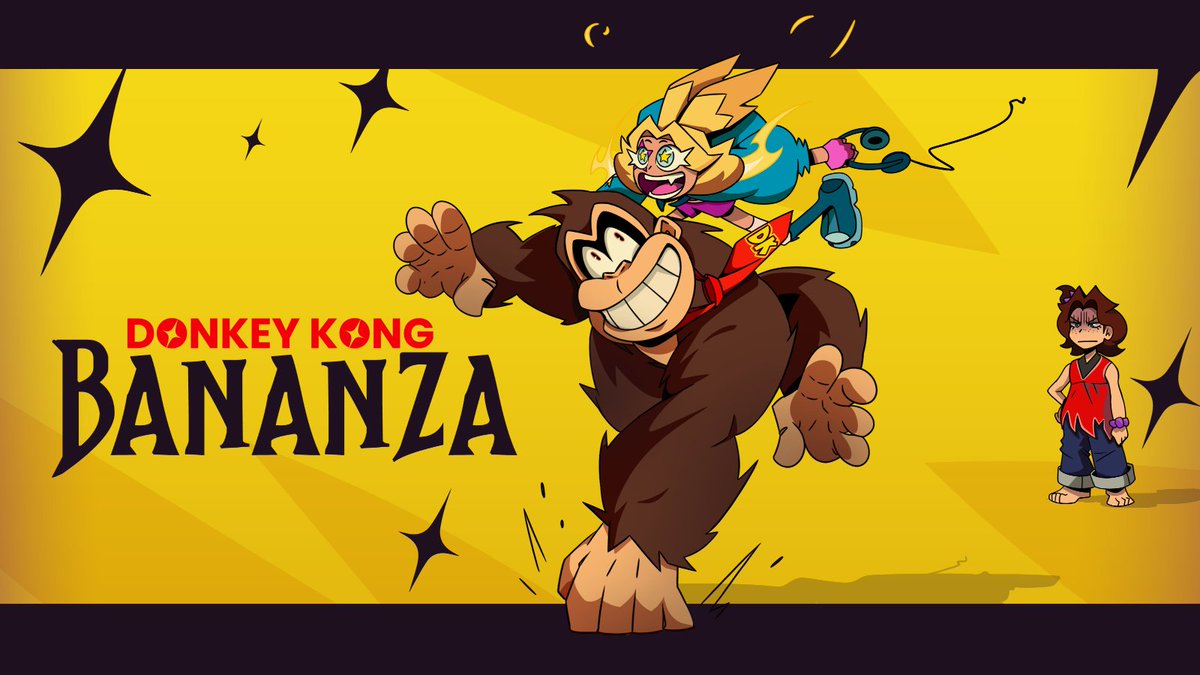 TableKnightEN's tweet image. We're going BANANAS for the release of Donkey Kong Bananza by Nintendo! 🍌
We hope you enjoy this exclusive art by our team! 🐵✨
Nintendoのドンキーコングバナンザの発売に夢中! 🍌
私たちのチームが作ったこの限定アートを楽しんでね。🐵✨