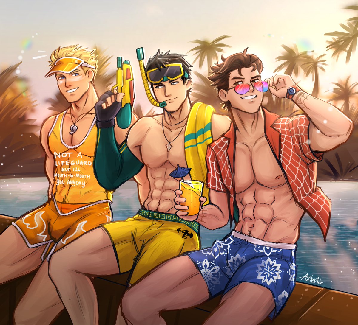 AztexArts's tweet image. duelists by the poolside 🏖🌅
-
#MarvelRivals #spiderman #ironfist #humantorch