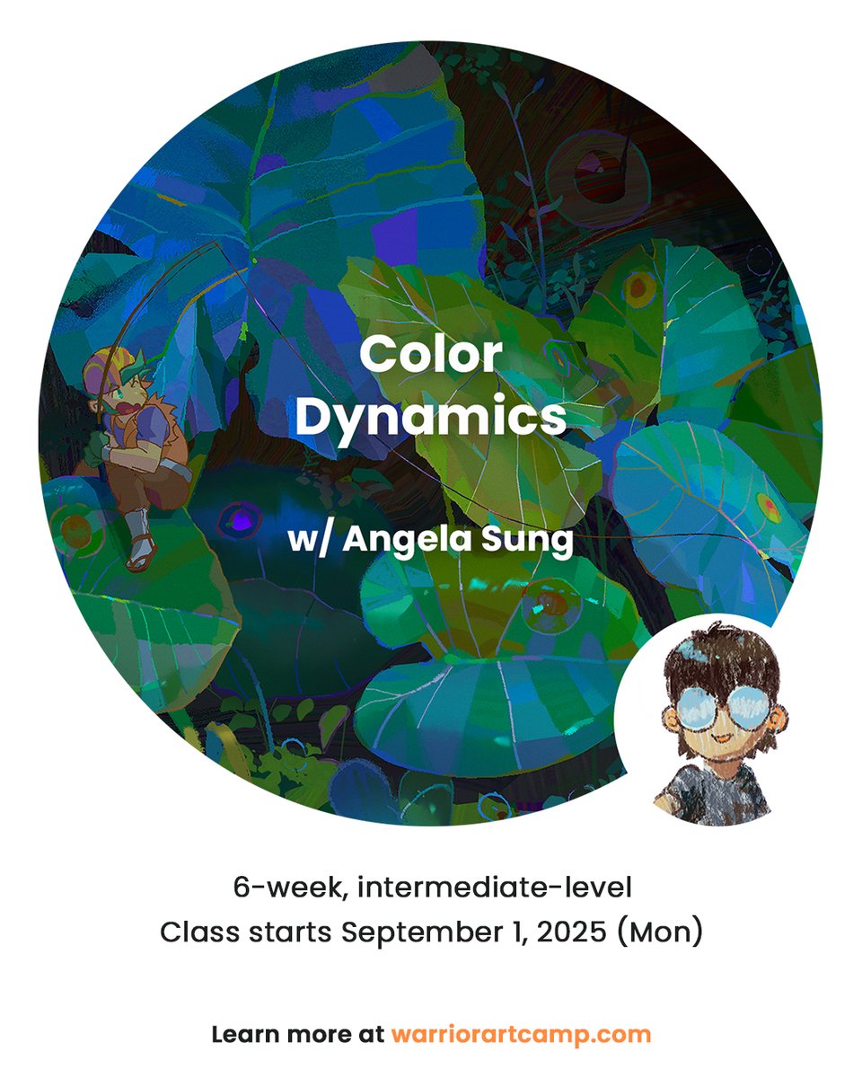Warrior Art Camp 🧡 (@warriorartcamp) on Twitter photo Get ready! 😍 Angela Sung (<a href="/AngelaSungArt/">Angela Sung</a>) is teaching Color Dynamics again in September. Registration opens at noon PT this Friday (7/18). Portfolio review required. Learn more via our website ❤️
Angela will teach you that color is relative and not necessarily what you SEE! 🤩 Get ready! 😍 Angela Sung (<a href="/AngelaSungArt/">Angela Sung</a>) is teaching Color Dynamics again in September. Registration opens at noon PT this Friday (7/18). Portfolio review required. Learn more via our website ❤️
Angela will teach you that color is relative and not necessarily what you SEE! 🤩