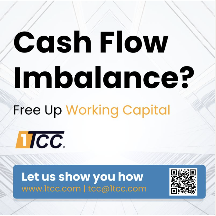 1_TCC_'s tweet photo. At 1TCC®, we help CFOs take control of their supply chain finance strategy by unlocking liquidity, de-risking supply chains, and optimizing inventory costs for sustainable growth.

1TCC®, delivering capital-efficient supply chains™
https://t.co/np8nNUHIVE tcc@1tcc.com.

#1TCC https://t.co/5f9hKEfqQm
