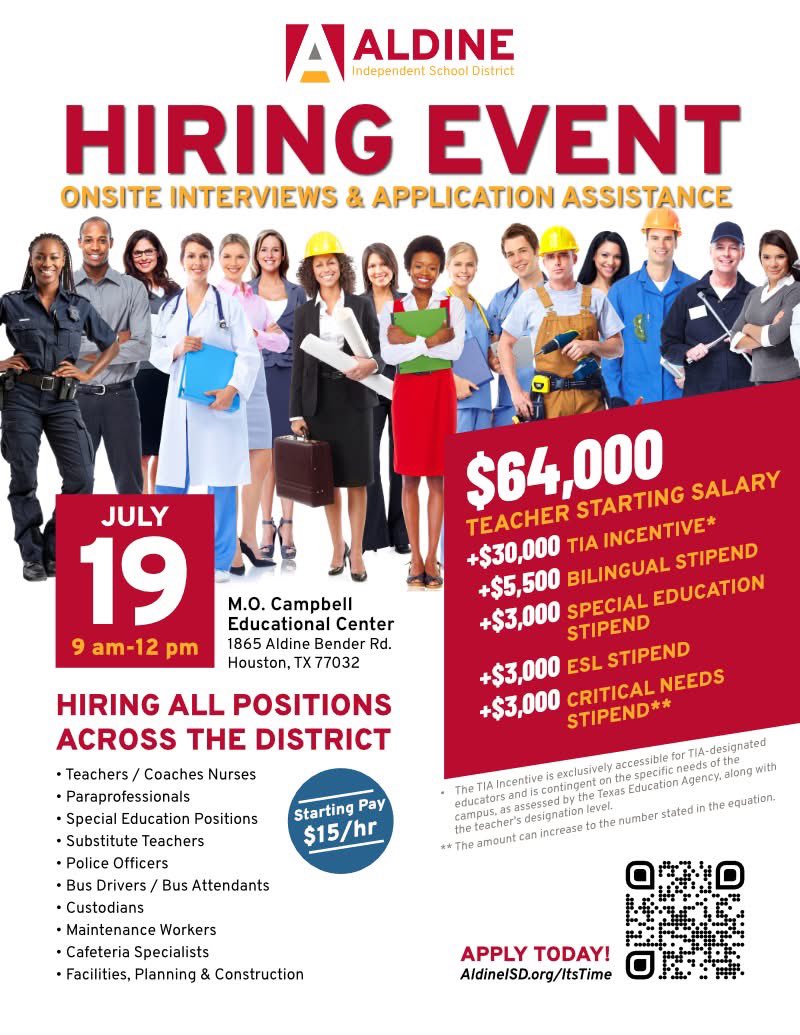LaDon Ward (@wardladon) on Twitter photo We’re looking for a SLC teacher! If you are looking for a great team, and you’re Special Education certified, please send your resume to me at lward@aldineisd.org. You can also meet us at the Aldine job fair this Saturday. We’re looking for a SLC teacher! If you are looking for a great team, and you’re Special Education certified, please send your resume to me at lward@aldineisd.org. You can also meet us at the Aldine job fair this Saturday.