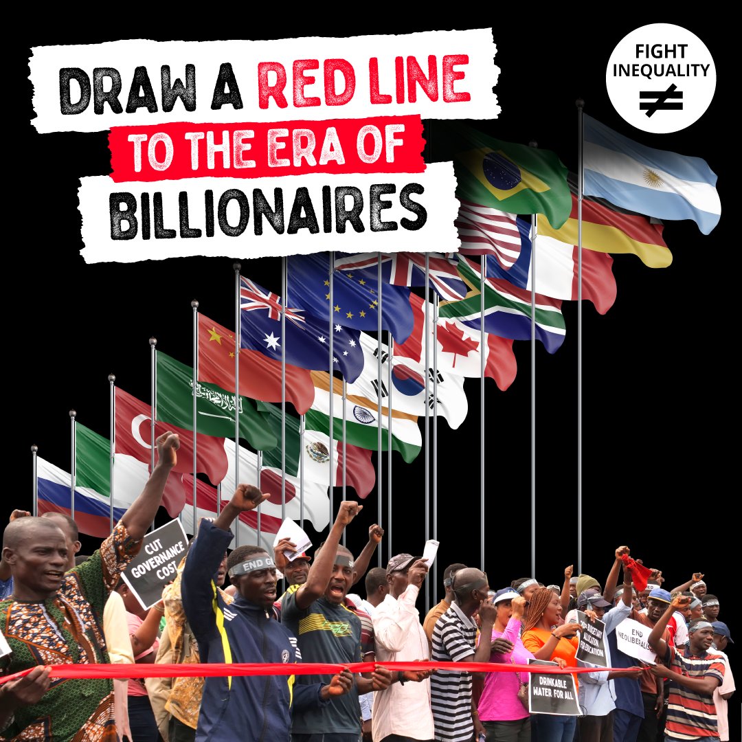 #FightInequality (@fightinequality) on Twitter photo Dear President <a href="/CyrilRamaphosa/">Cyril Ramaphosa 🇿🇦</a>,
Here is a letter to you — from voices across the Global South. With the G20 Finance Ministers meeting in Durban for the final time before the Leaders’ Summit, this is the moment for decisive action that history will remember.
As G20 Chair, you Dear President <a href="/CyrilRamaphosa/">Cyril Ramaphosa 🇿🇦</a>,
Here is a letter to you — from voices across the Global South. With the G20 Finance Ministers meeting in Durban for the final time before the Leaders’ Summit, this is the moment for decisive action that history will remember.
As G20 Chair, you