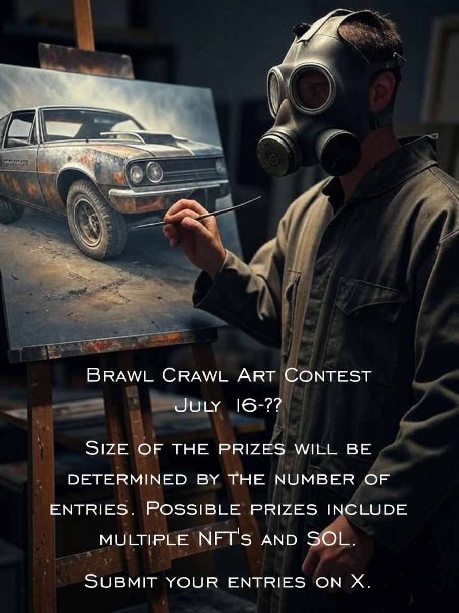 SMOKED_OUT_NFT's tweet image. The Brawl Crawl is being sponsored by @GearheadCoin so we’re having an art contest. 

Give us your best SmokedOut/GearHead themed battle car. Think Mad Max meets Jay and Silent Bob. Any art form or tool is allowed.

Prize will grow with the number of entries. 

Submit here…