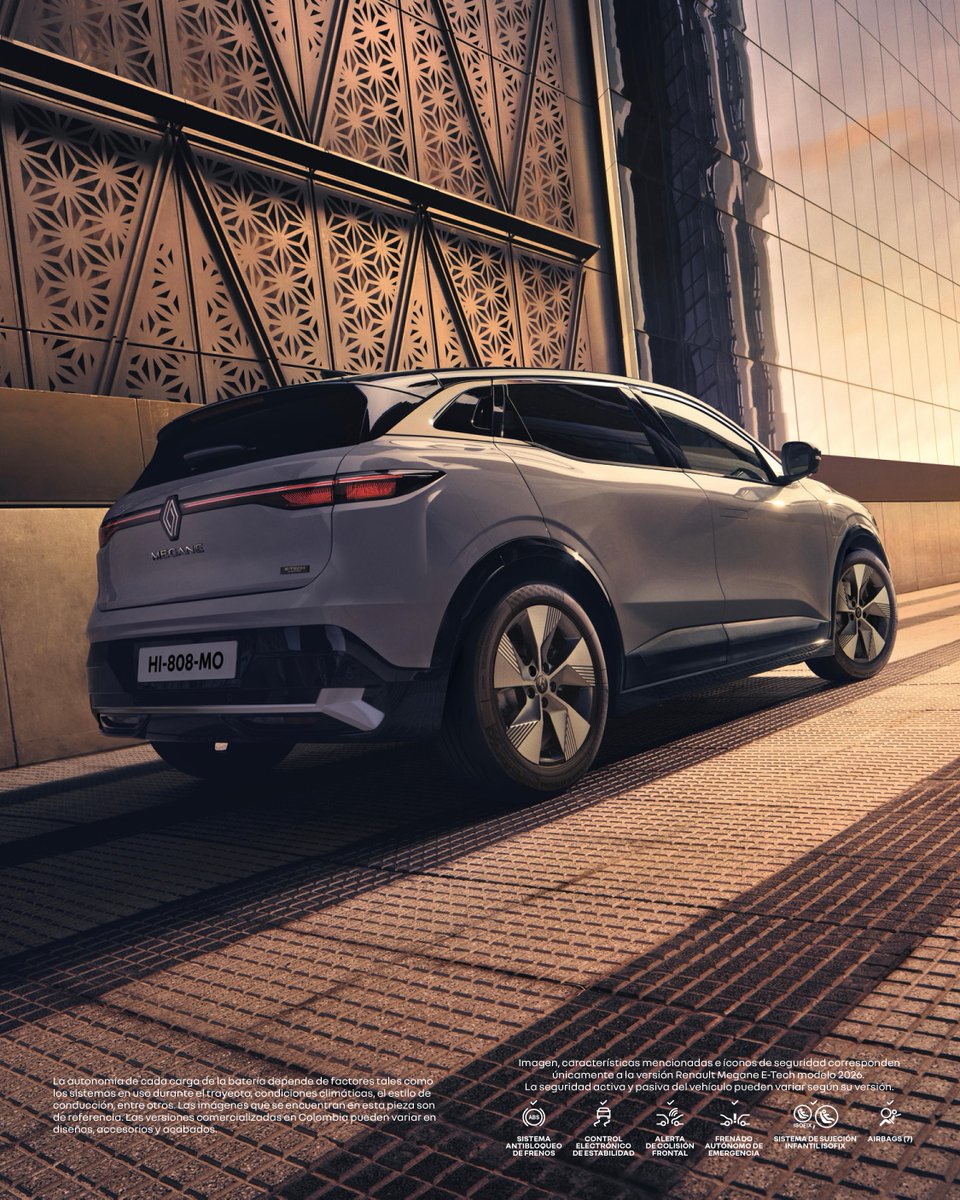 con #Renault #Megane #ETech 100% #eléctrico, recarga hasta 250 km en 33 minutos.

#PureSensation #DynamicDrive