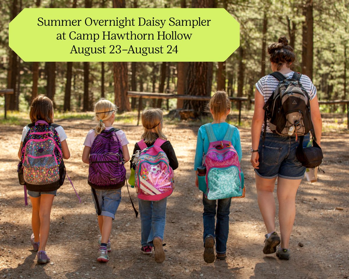 🌼 Calling all Daisy Girl Scouts! 🌼
Ready for your first big camp adventure? Join us at Camp Hawthorn Hollow for our Overnight Daisy Sampler—a special experience designed just for our youngest campers!
REGISTER NOW: bit.ly/43XgOPf