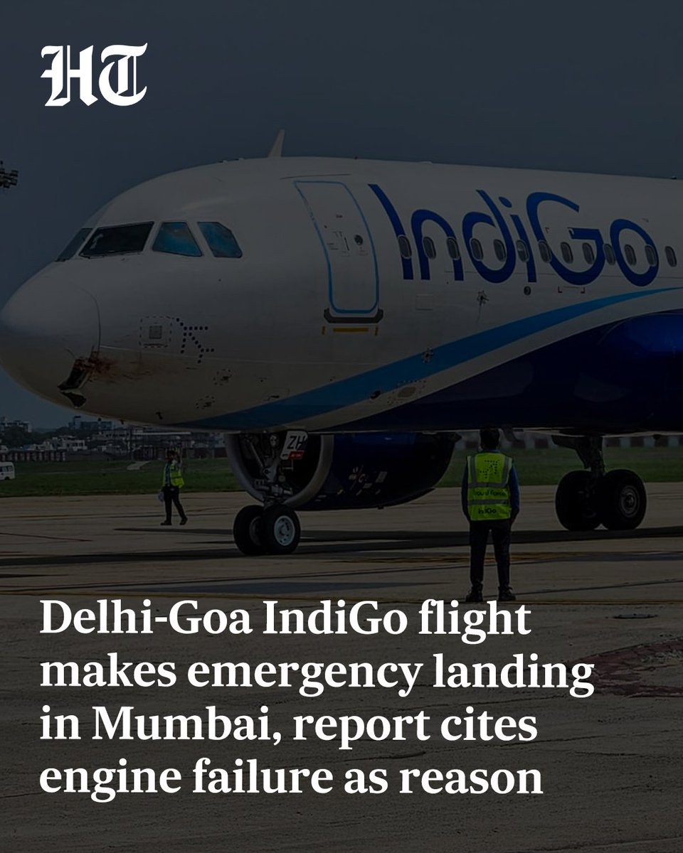 An IndiGo flight going from Delhi to Goa was forced to make an emergency landing at the Mumbai airport after its engine reportedly failed.

More details 🔗 hindustantimes.com/india-news/ind…