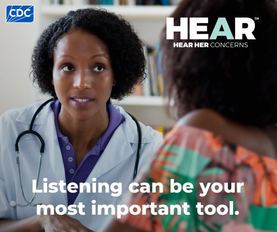 Pregnancy-related deaths can happen up to a year after delivery and most are preventable. Too often, women’s concerns go unheard. Be the one who listens. It could save a life. 

 #HearHer #MaternalMortality #MomsFirst