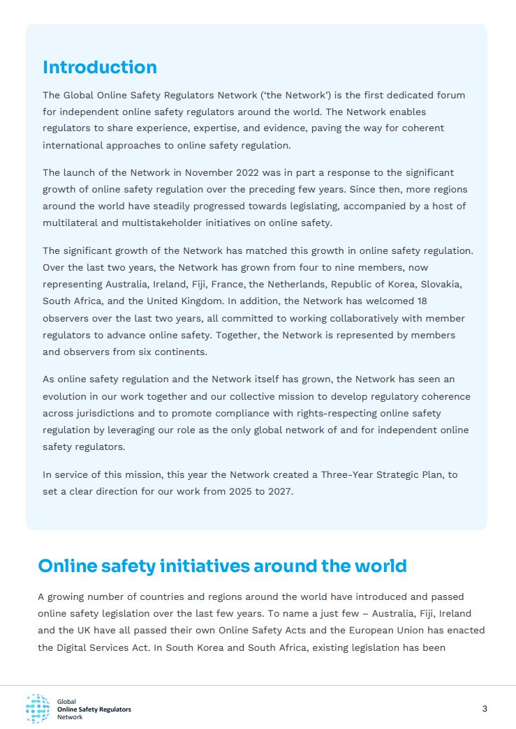 EternOwllie's tweet photo. The global online safety regulators network's (GOSRN) 3-Year Strategic Plan for 2025-2027: https://t.co/U6qQvGbD6S https://t.co/o4CMDHOttE