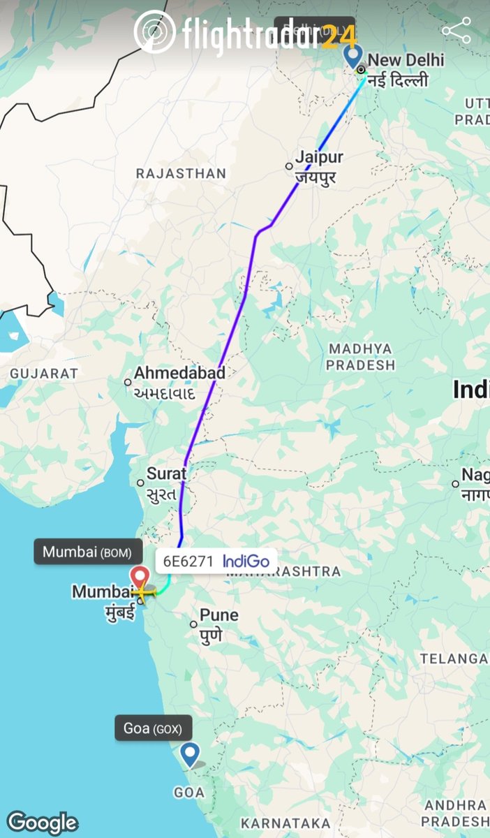⚡ BREAKING: An IndiGo Airlines flight 6E6271 en route from Delhi to Goa made an Emergency landing at Mumbai airport due to engine failure: Sources 

All passengers are reported to be safe. Further details awaited.