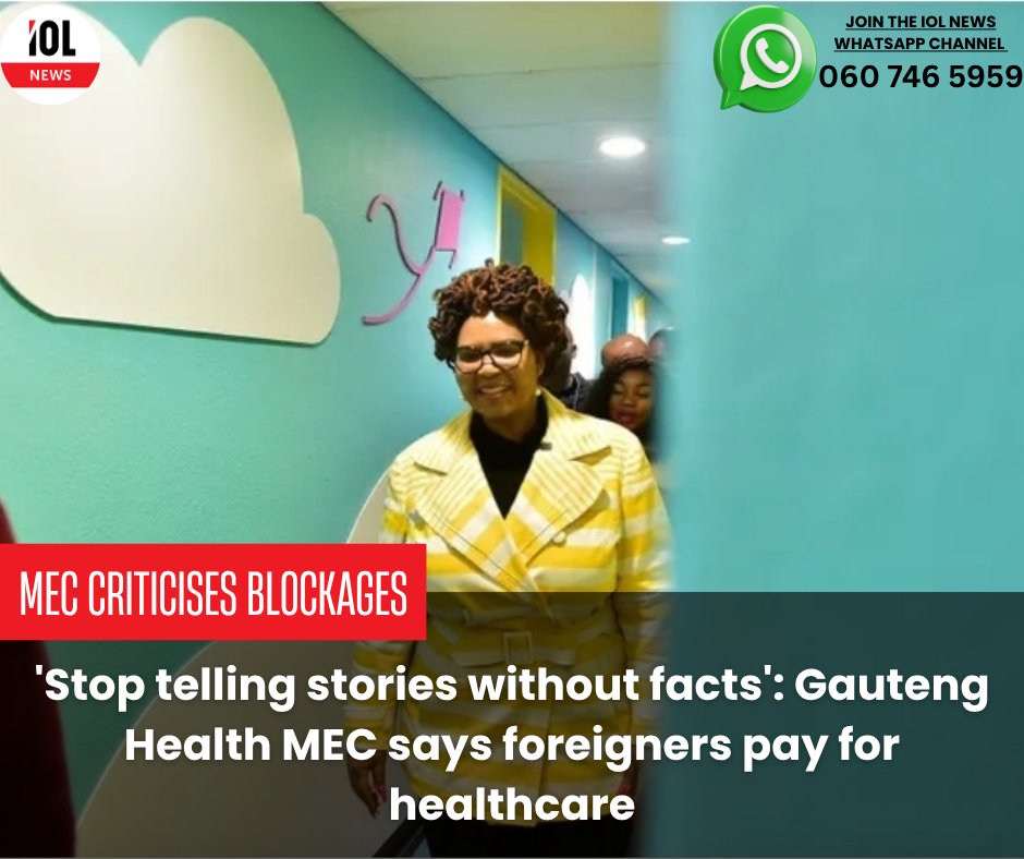 IOL's tweet photo. Gauteng Health MEC Nomantu Nkomo-Ralehoko has criticised the vigilante blockages where activists have been blocking state-owned hospital entrances, demanding identification from patients and turning away foreign nationals.
#news #Gauteng #MEC #criticises #vigilante #blockages
Read on https://t.co/6KjVfDDT9E
