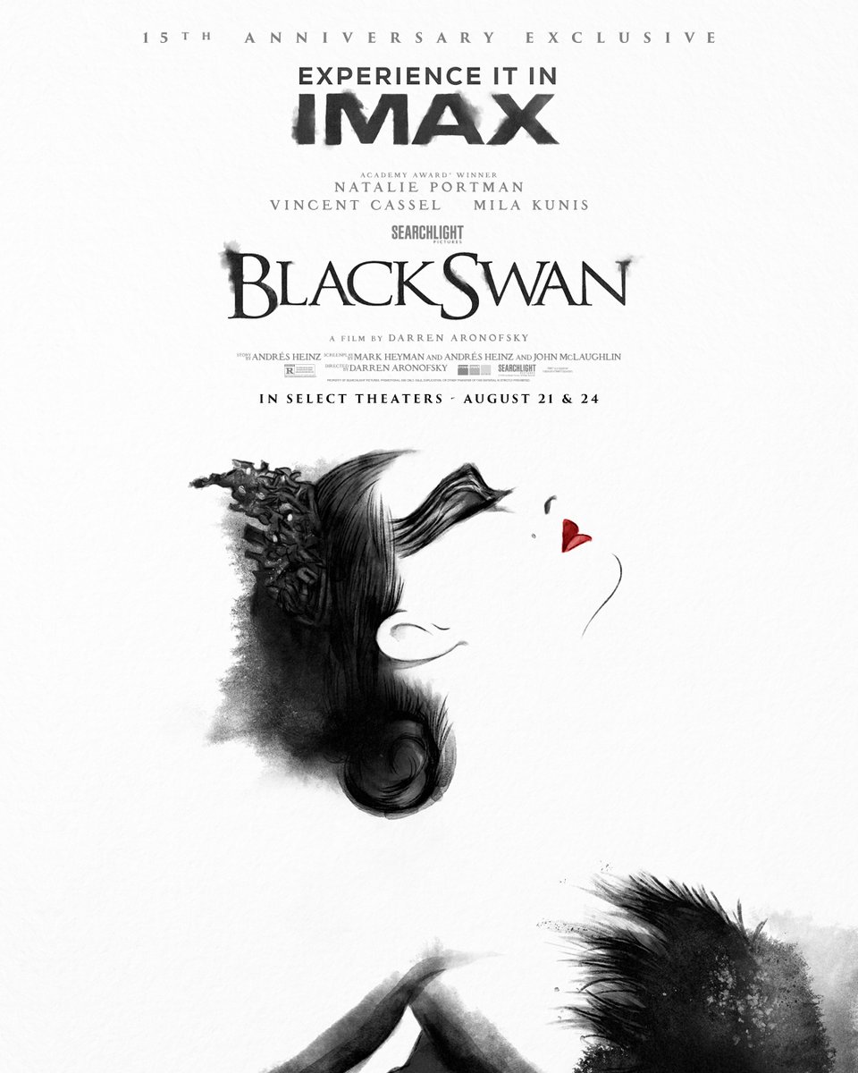 IMAX's tweet image. Step into the spotlight and the madness. Academy Award winning Black Swan makes its IMAX debut 15 years later. Get tickets now. #BlackSwan imax.com/movie/black-sw…