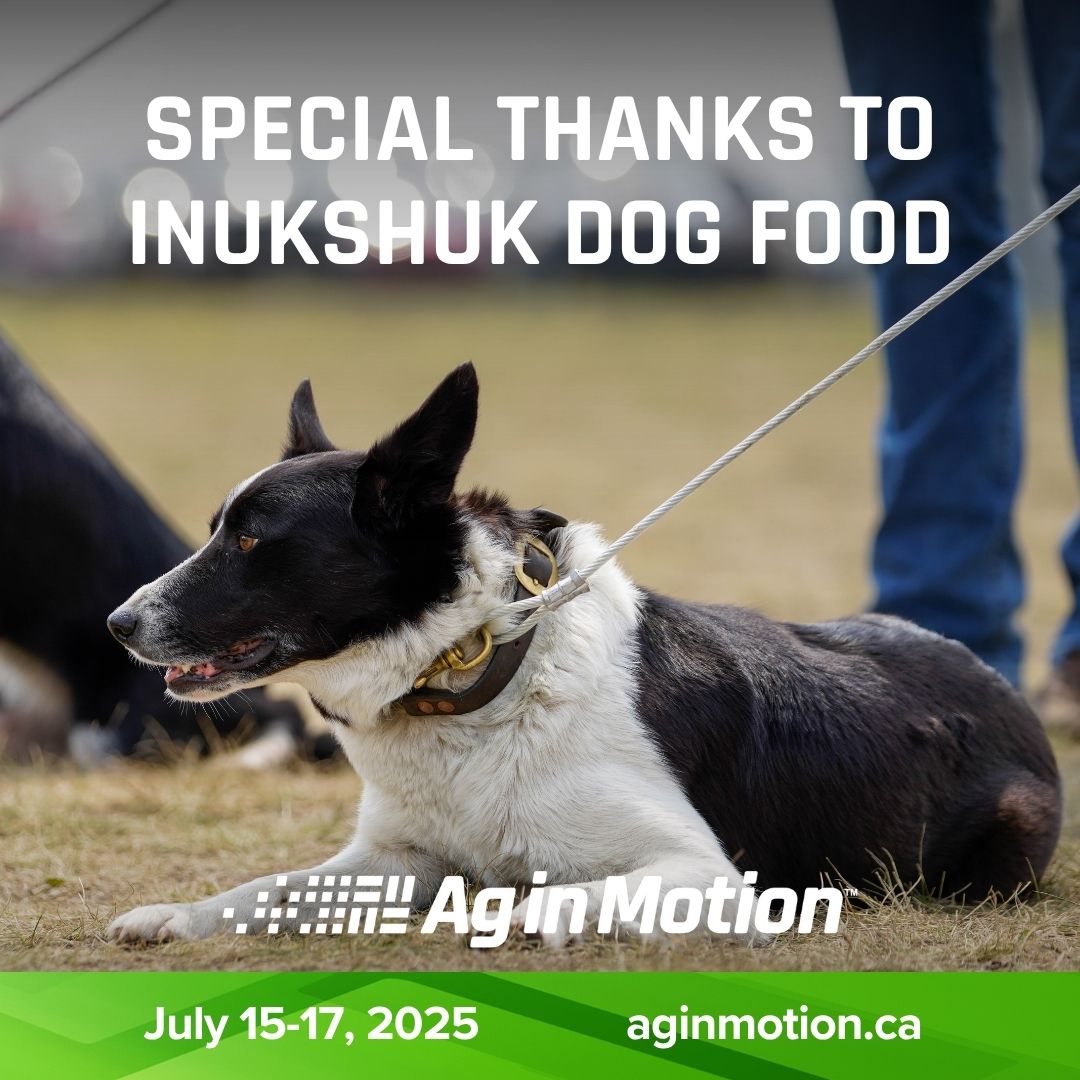 AginMotion's tweet image. WHO LET ‘EM OUT?! 🐾
Swing by Livestock Central and grab your FREE Inukshuk dog food sample! 🐶🎁
Thank you to @inukshukdogfood for sponsoring the Stock Dog Demo at #AIM25!
The crowd loved these amazing working dogs in action.
Missed it? We’re doing it again at 2!
#AgInMotion