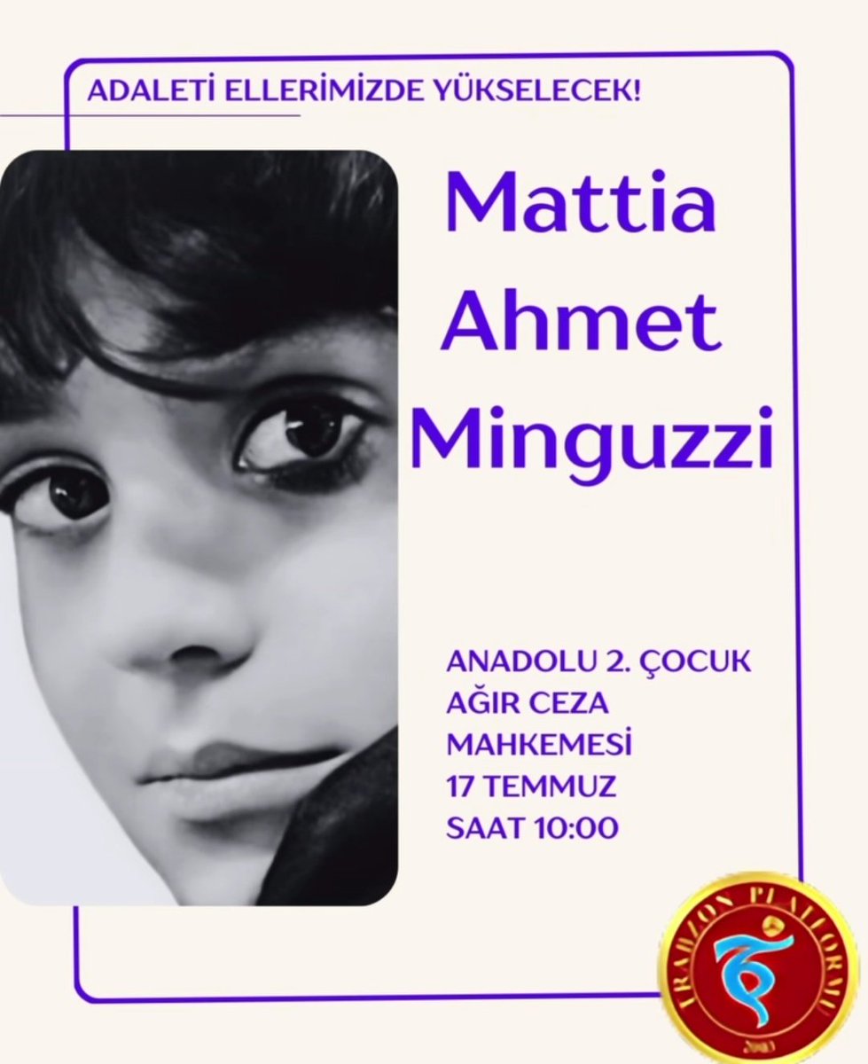 Mattia Ahmet Minguzzi için adalet!
#MattiaAhmetMinguzzi
