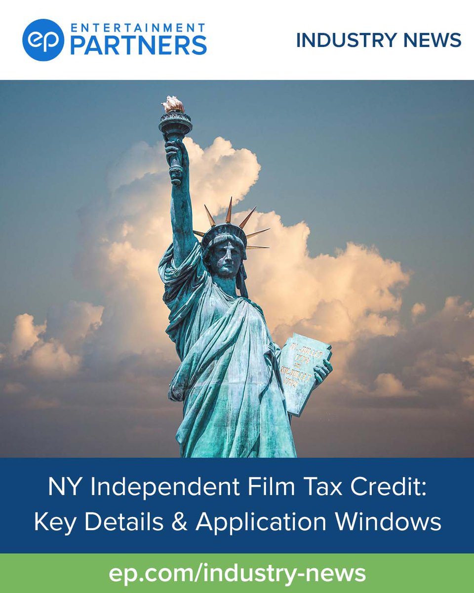 EntPartners's tweet image. The #NewYork Independent Film Tax Credit Program application window is now open: bit.ly/3TJxHan
#taxcredits #filmfinance #indiefilm #independentfilm #indiefilmmaker #independenfilmmaker #film #filmmaking #filmmaker #NYfilm #NYC #entertainment #entertainmentnews
