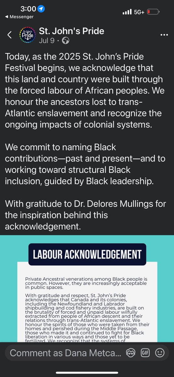 DanaMetcalfe5's tweet image. 🛑 FACT CHECK: St. John’s Pride Labour Acknowledgement 🛑
Let’s set the record straight.
1. Pride Month is June, not July. July belongs to Newfoundland’s own culture and legacy—not imported political narratives.
2. Newfoundland was not built on the backs of African slavery.…