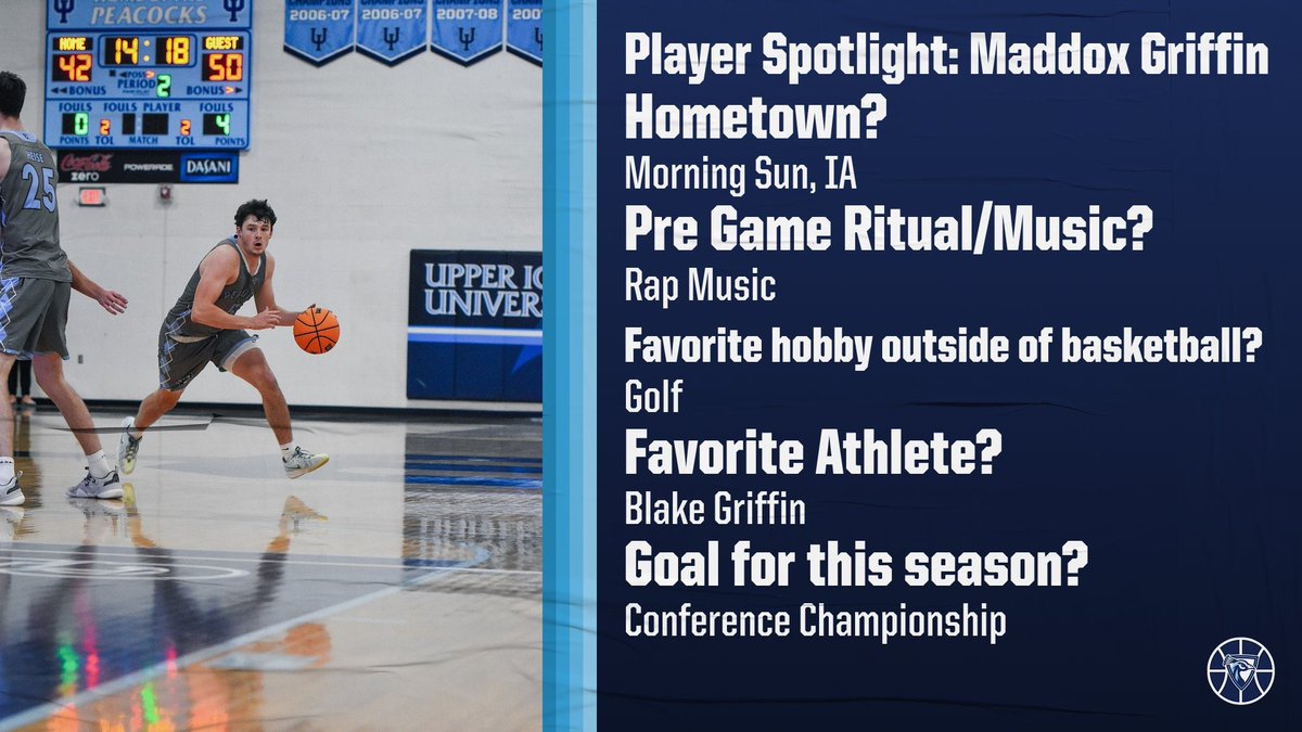 ⭐️Player Spotlight⭐️
Now introducing senior (redshirt junior) guard Maddox Griffin!

#feathersup