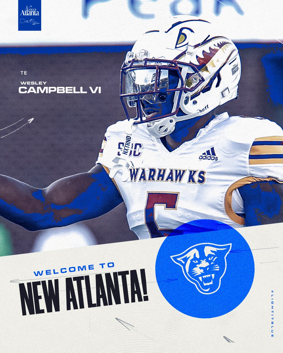 GSU Football (@georgiastatefb) on Twitter photo Welcome to the 404, <a href="/wescampbellvi/">wes</a> ‼️
#LightItBlue | #NewAtlanta Welcome to the 404, <a href="/wescampbellvi/">wes</a> ‼️
#LightItBlue | #NewAtlanta