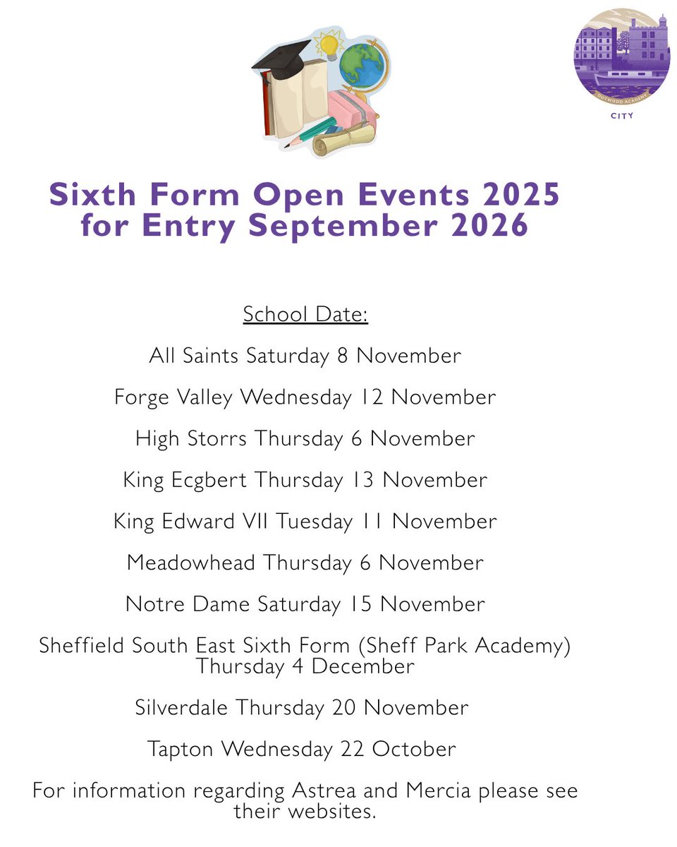 Update for our y10 into y11 students from careers lead Me Colliver! 🔔 #WeAreCity 💜