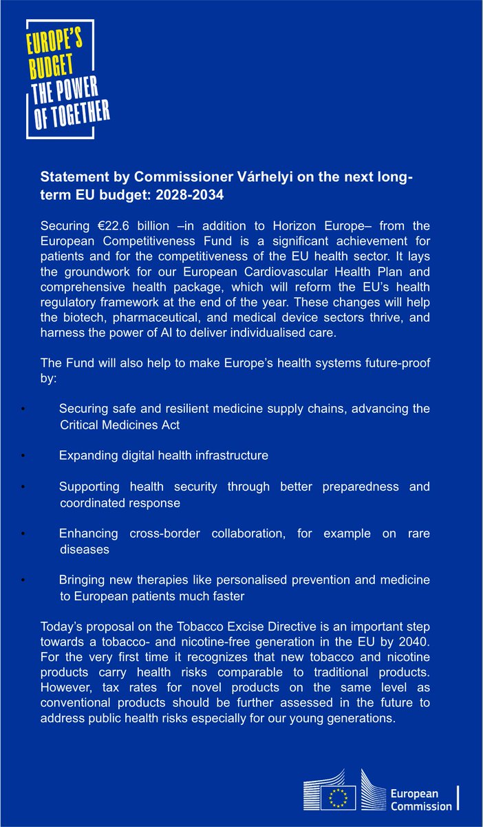 My statement on the next #MFF ⤵️