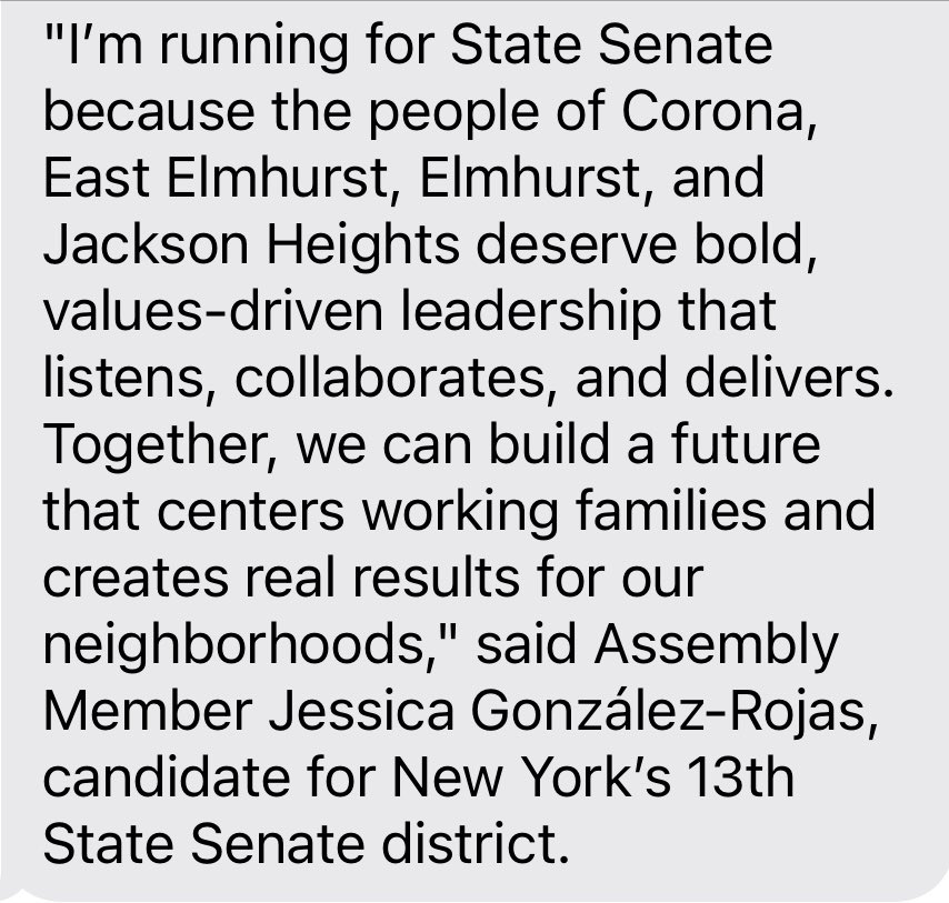 RyanSchwach's tweet image. Comment from @votejgr on her decision to run for the State Senate