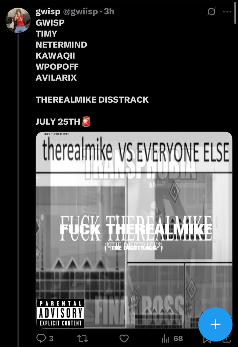 eerytunic's tweet image. “THEREALMIKE DISSTRACK” 😐

@xTheRealMike