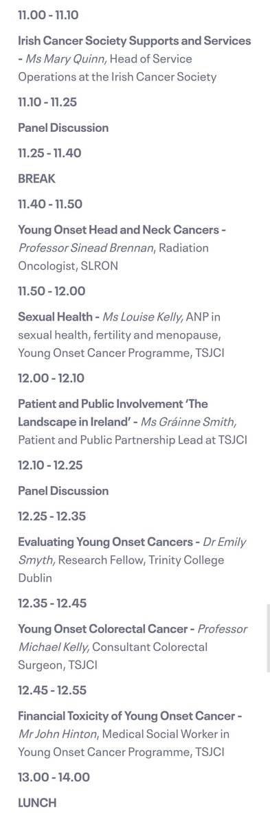 Roberta Horgan 🇮🇪 (@horganroberta) on Twitter photo Check out this <a href="/CancerInstIRE/">Trinity St James's Cancer Institute</a> event for anyone 25-50 living with GI or Head & Neck cancer.
Taking place next Friday 25th in the Hilton Kilmainham.
Please share with anyone you know who would benefit, there's still time to register 😁
#YoungOnsetCancers
eventbrite.ie/e/tsjci-young-… Check out this <a href="/CancerInstIRE/">Trinity St James's Cancer Institute</a> event for anyone 25-50 living with GI or Head & Neck cancer.
Taking place next Friday 25th in the Hilton Kilmainham.
Please share with anyone you know who would benefit, there's still time to register 😁
#YoungOnsetCancers
eventbrite.ie/e/tsjci-young-…
