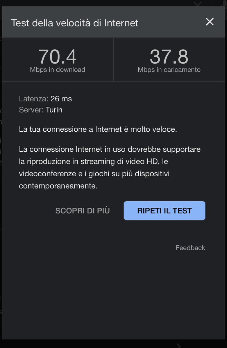 Per essere il 5G dei poveri non male dai…