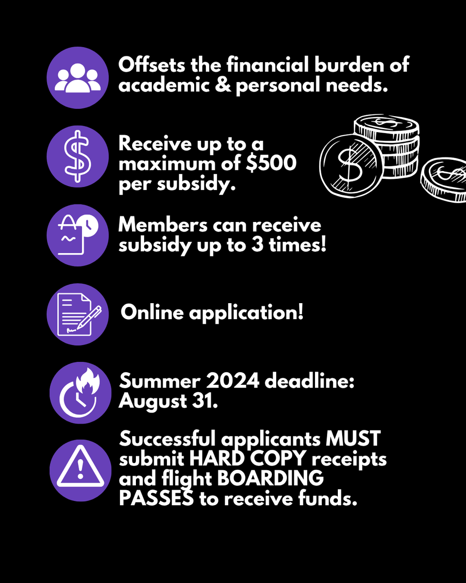 📣 Attention members: Our Summer 2025 FINANCIAL SUPPORT SUBSIDY PROGRAM application portal is now OPEN! 
Learn more about this financial aid program: 🌐 sogs.ca/subsidies