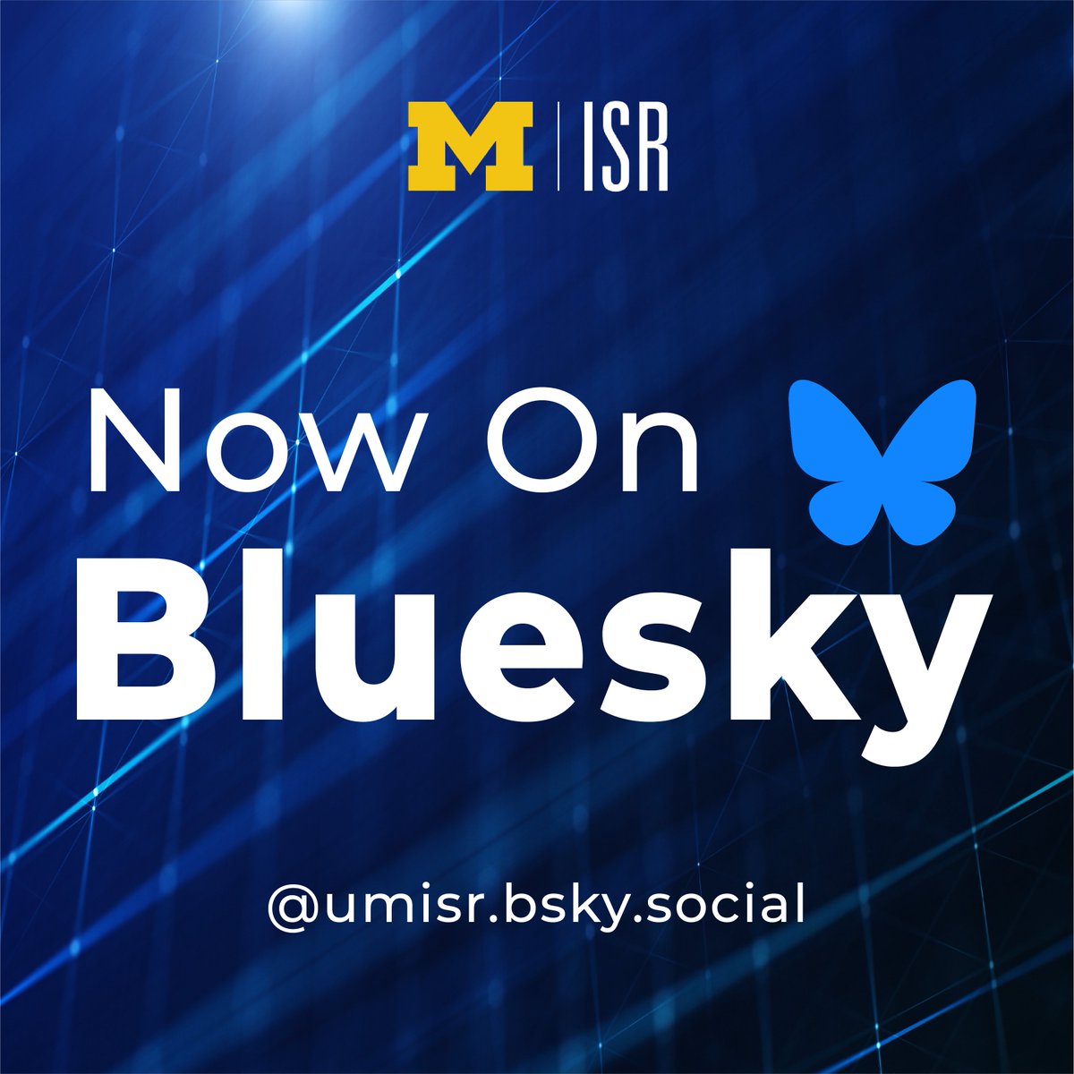 umisr's tweet image. We’ve joined Bluesky! Follow us for the latest in social science research, insights from our community, and more: @ umisr.bsky.social